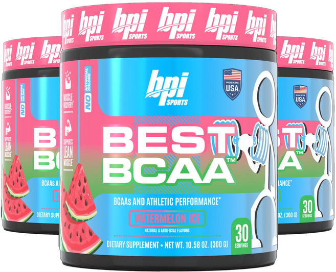 비피아이스포츠 베스트 BCAA 워터멜론 아이스, 3개, 300g