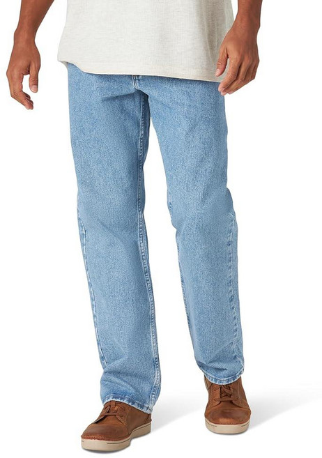 Wrangler Authentics 남성용 클래식 5포켓 편안한 핏 면 진 바지 5 포켓 릴렉스 진 너비 34 x 길이 34 빈티지 스톤워시.