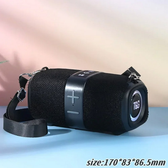 TG667 야외 table 무선 블루투스 스피커 듀얼 서브우퍼 RGB 지원 FM TF 카드 USB 디스크, 검은색, 검정색