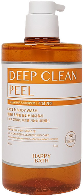해피바스 딥클린 필링 올인원 바디워시 900ml 1개