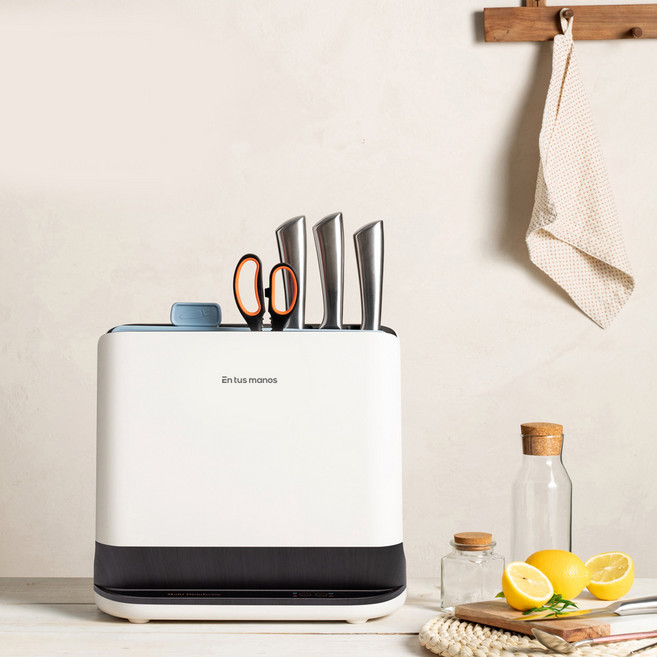 [UV 자외선 살균] 칼/도마/가위 멀티 살균기 소독기 가정용 업소용 카페용, 화이트, 1개