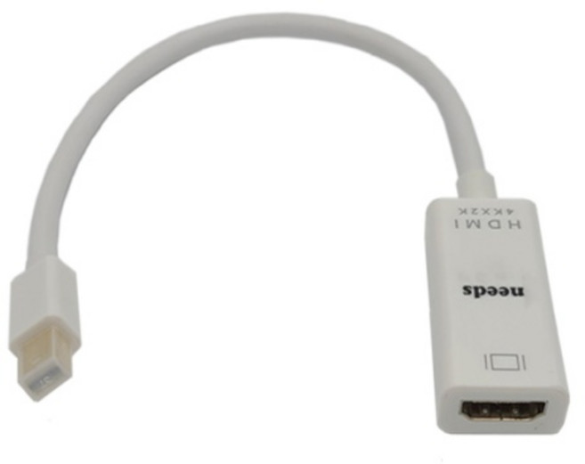 (needs) Mini DisplayPort 1.1 to HDMI 1.4 컨버터 오디오지원 NDG-mDPHD19 (화이트/0.2m), 1개