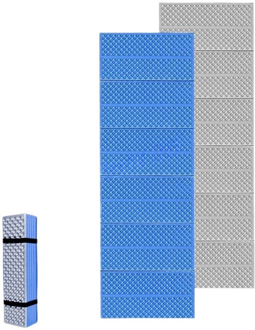 單人折疊蛋巢防潮墊, 天空藍（IXPE高彈抗壓）