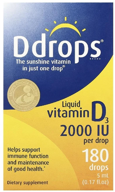 디드롭 Ddrops 액상 비타민D3 2000IU 5ml(0.17fl oz), 1.5L, 1개 - 쿠팡