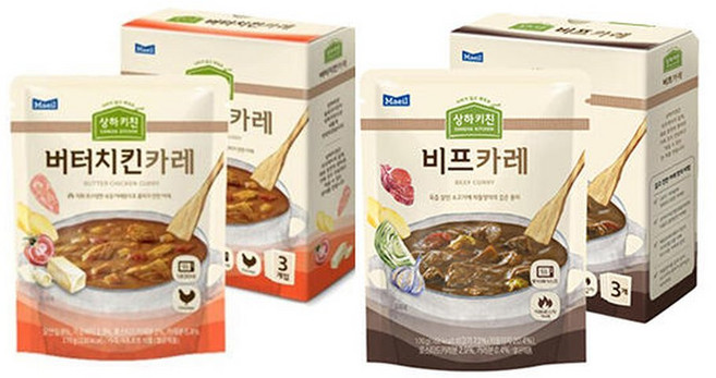 상하키친 비프카레 170g 3입 + 버터치킨카레 170g 3입, 1개
