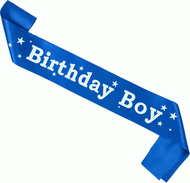 벌스데이 걸과보이 띠, 1개, 블루_FREE