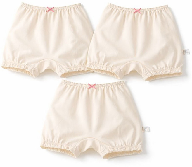 아기 국산 순면 밴딩 여아 사각팬티 3종 세트