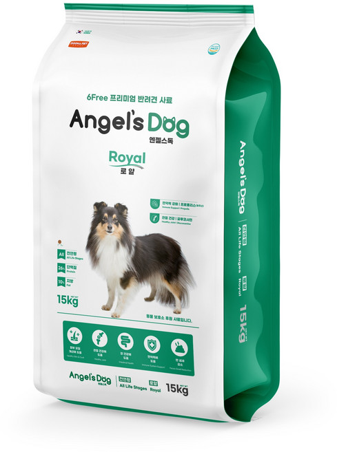 엔젤스독 로얄 전연령 반려견사료 15kg, 1개, 닭