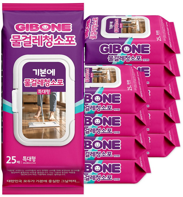 기본에 물걸레 청소포 캡형 25매, 10개