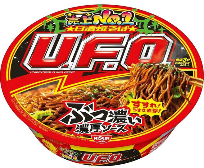 일본 Nissin Yakisoba UFO(U.F.O) 야키소바 라멘 컵라면 128g 12개