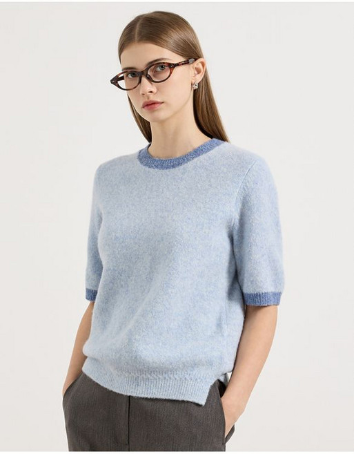 레노마레이디 더레노마 울 셋업 배색 니트-R1F12KPO910 718632