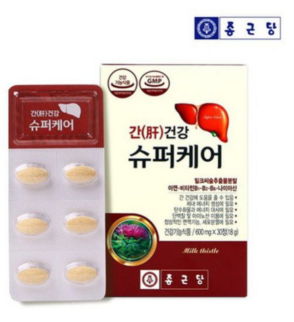 종근당 간겅강 슈퍼케어 600mg x 30정, 1박스