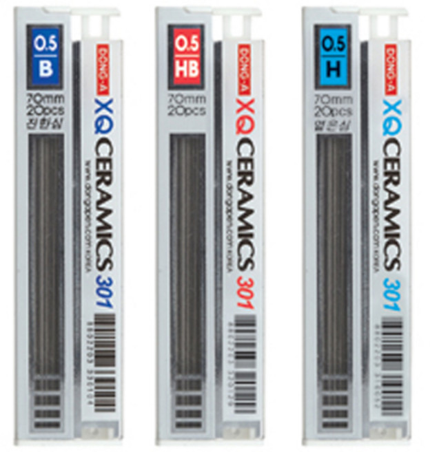 국산펜 국산브랜드 볼펜 싸인펜 형광펜 리필심 보드마카 낱개 펜 샤프 지우개 샤프심, 400세라믹샤프심0.5 HB