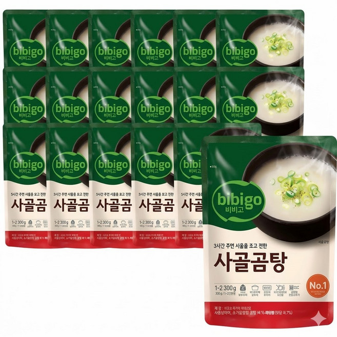 비비고 사골곰탕, 500g, 18개