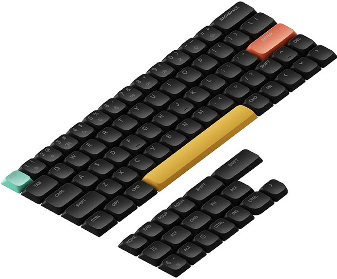 NUPHY AIR 시리즈 V1 V2 기계식 키보드 샤인스루 RGB 투과 영문 키캡 누피, AIR60 시리즈, 블랙