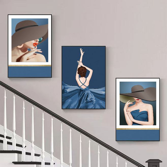 KSEU 거실 인태리어 폼보드 슬림액자 3종세트, 발레소녀