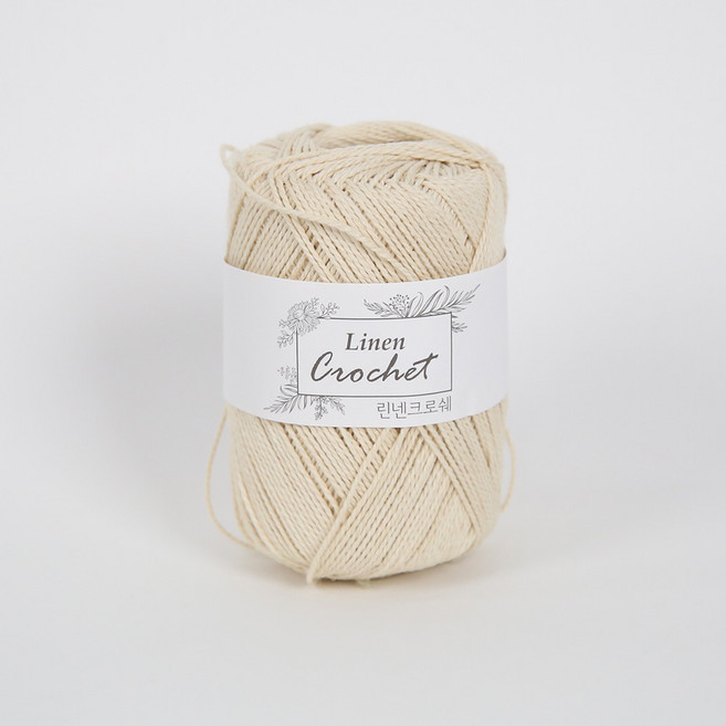 [앵콜스] 린넨 크로쉐 65g 여름 코바늘 소품 뜨개실, 13 에크루(낱개), 1개