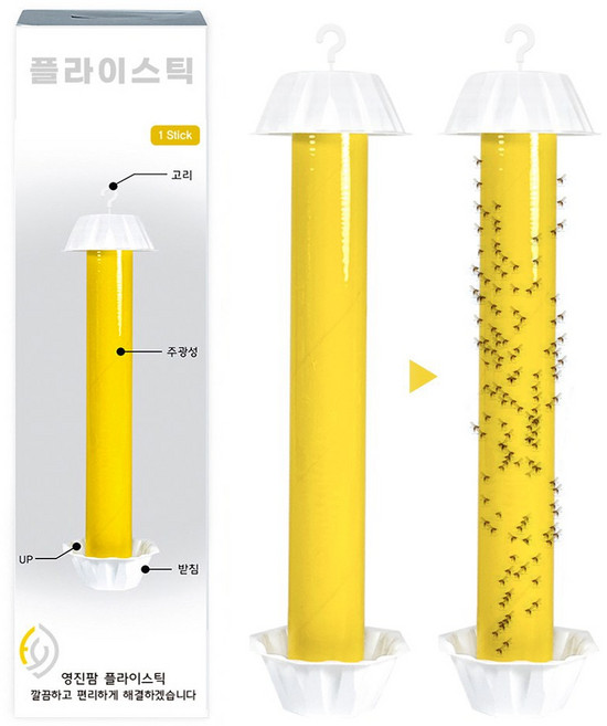 플라이스틱 초파리트랩 날파리 파리 끈끈이 6개