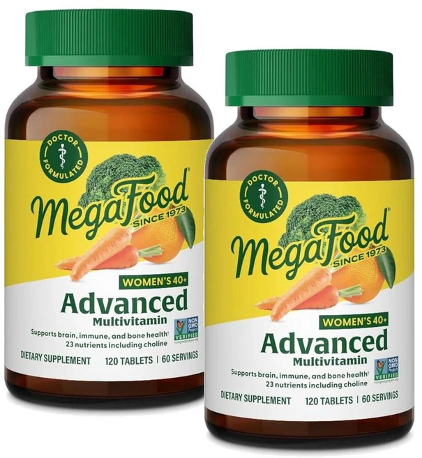 메가푸드 40세이상 여성용 어드밴스 멀티비타민 MegaFood Women 40+ Multivitamin, 2개, 120정 - 쿠팡