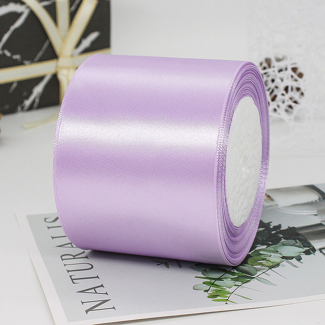 기본 새틴 공단 리본끈 75mm 22m, 85# 바이올렛