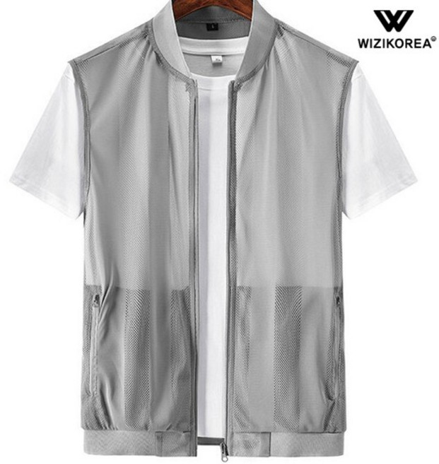 남성 여름 매쉬 경량 조끼 자켓 중년 아웃도어 WI210J