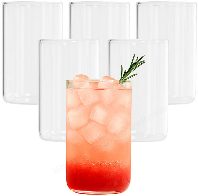 BESTAR 홈카페 투명 내열유리컵 540ml, 6개