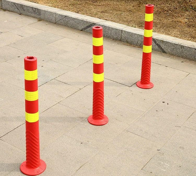 70cm 80cm 야광 금지대 도로 차선규제봉 바리케이트, 75cm 플라스틱 경고 기둥+나사, 1개