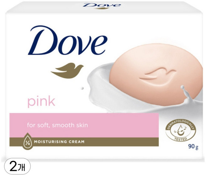 도브 핑크 뷰티 바 클렌징 비누 90g, 2개입