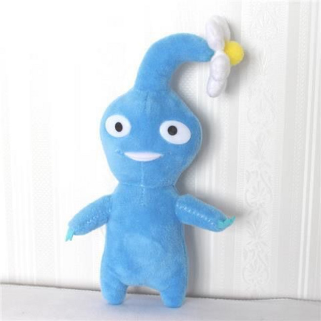 任天堂遊戲皮克敏毛絨玩具娃娃, 1個, 藍色花朵款