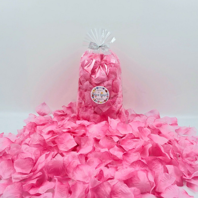 바로사용가능한 분리형 플라워샤워 웨딩 꽃잎 조화, 500개, 레드혼합