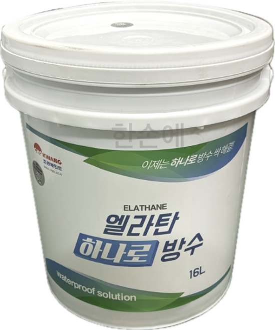 엘라탄 하나로방수 하도 중도 상도 없는 일액형 수성페인트, 1개, 16L, 회색