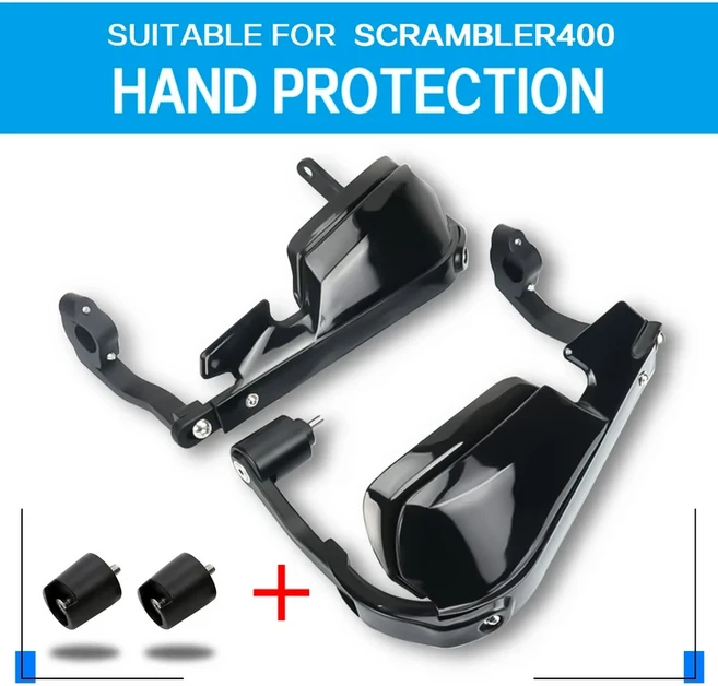 Triumph Scrambler1200 Scrambler900 Scrambler400 오토바이 핸드 가드 보호대 핸들 바 알루미늄 합금 핸드가드 나노, bla Handle plug, 1개