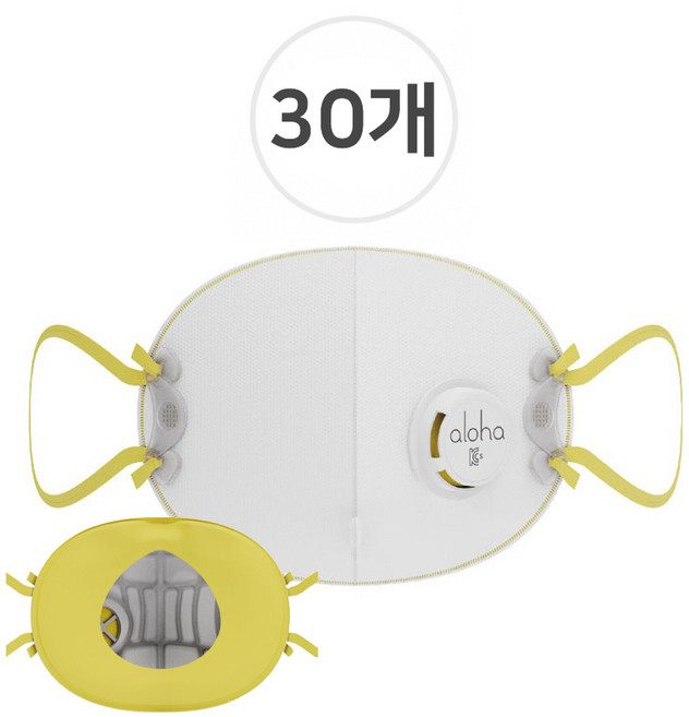 크리넷 알로하 1급 방진마스크 AF100V AF110V 안면부여과식 밸브형 보형물타입, AF100V 화이트, 30개