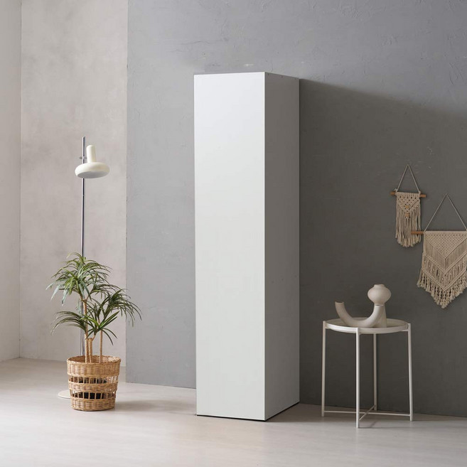 웰튼 라인400 터치형 틈새 옷장 (400옷장 1통), 400도어옷장, 화이트