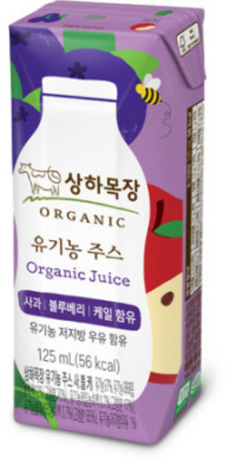 상하목장 유기농주스 125ml 12팩, 12개