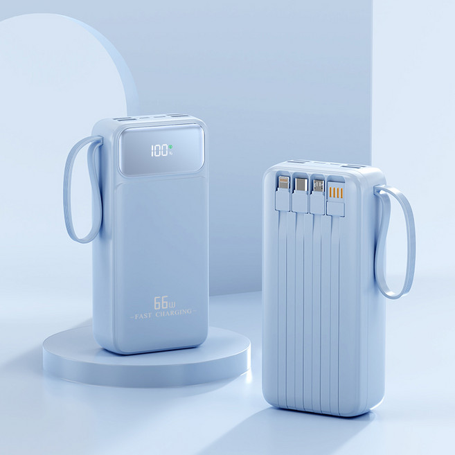 RYZO 대용량 보조배터리 50000mAh 66W 고속충전 8단자 LED 잔량표시, 푸른 색, HT-DX273