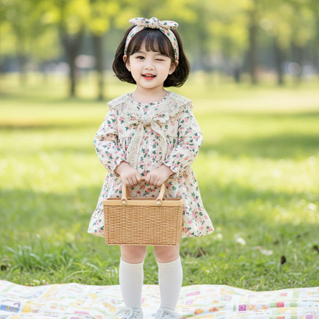 몽실이 레이스숄 플라워 원피스