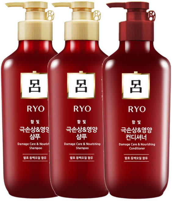 려 함빛 극손상 영양 삼푸 + 칸디셔너, 592ml