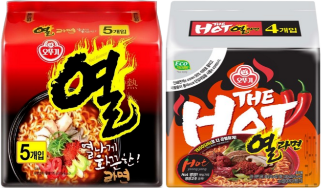 오뚜기 열라면+더핫열라면 세트구성, 5세트