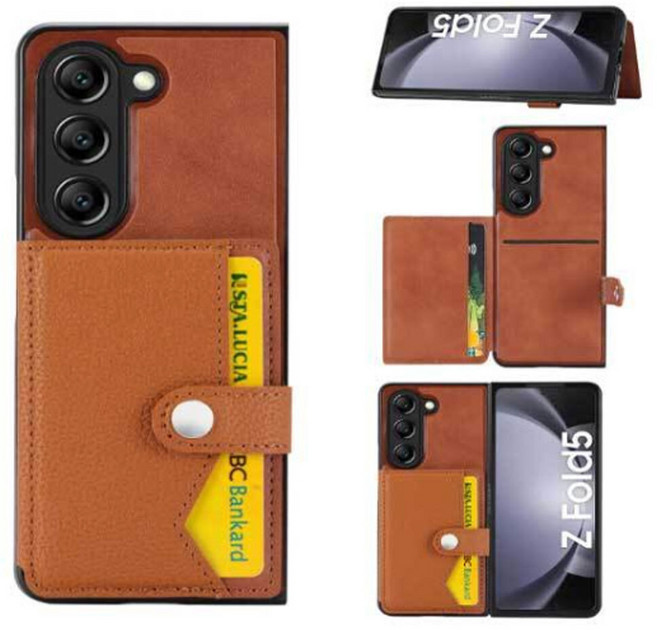 갤 겔럭시 폴드6 fold6 심플 카드 지갑형 가죽케이스
