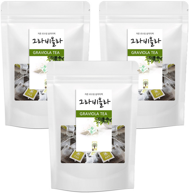 그라비올라 차 50티백 삼각 티백 숲으로허브, 3개, 50개입, 50g