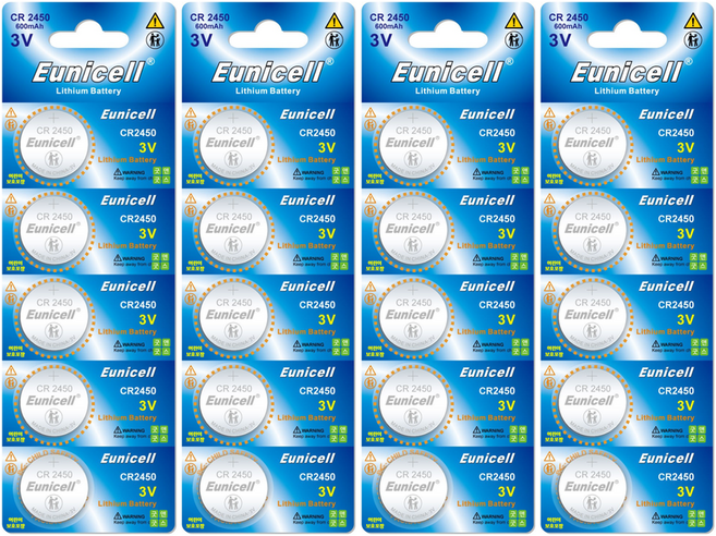 굿앤굿스 CR2450 유니셀 Eunicell 코인 건전지 현대 기아 BMW 스마트키, 4개, 5개입