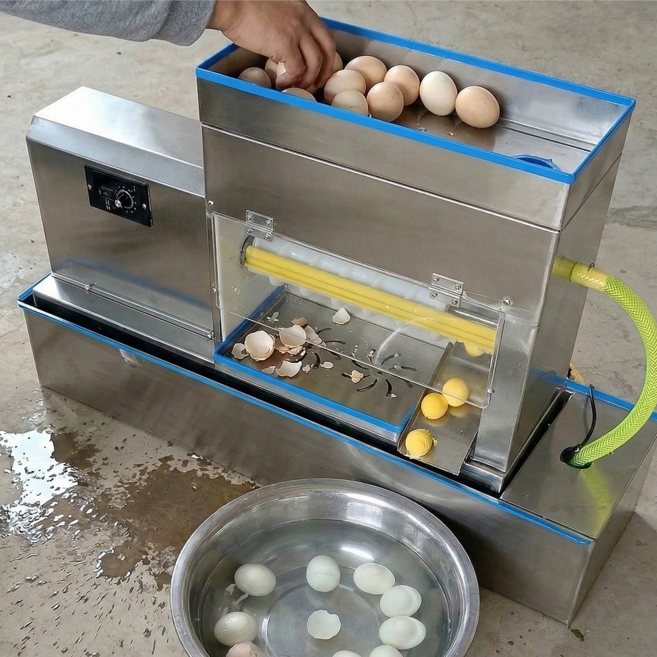 에그슬라 대용량 삶은달걀 껍질 까는 기계 계란 탈피기 군부대 학교 급식소 식당용 껍질 제거커팅기, 1개