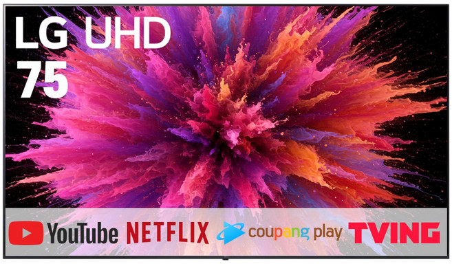 LG전자 75인치(190cm) 울트라HD 4K 스마트 LED TV 75UP7070 넷플릭스 유튜브, 스탠드형, 75인치, 방문설치, 75UA7500(25년형)