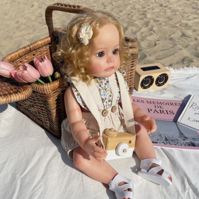 퍼스트패밀리 리본돌 아기인형 베이비돌 아델라인 55cm babydoll reborndoll, 1개