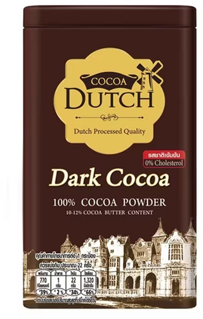 DARK COCOA DUTCH 더치코코아 다크 캔 무가당 100% 코코아파우더 네덜란드, 1개, 1개입, 380g