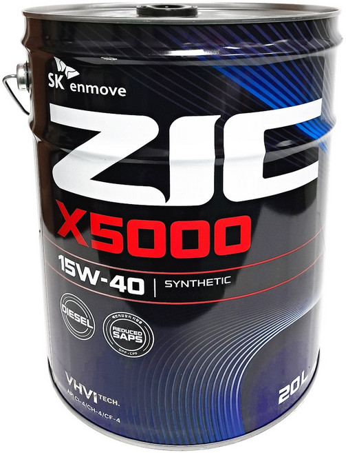 오일마트 SK ZIC X5000 15W40 20리터 지크 디젤엔진오일, 1개, 20L