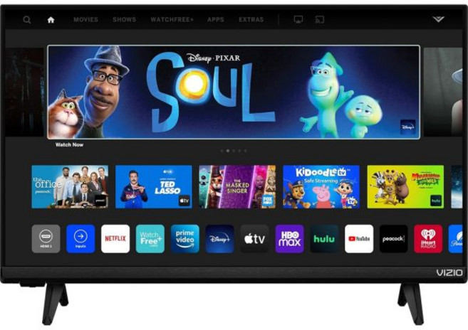 비지오 32인치 D시리즈 풀 HD 1080p 스마트 TV 애플 에어플레이 및 크롬캐스트 내장 알렉사 호환 D32f4J01 2021년형, 24 in, Bezel-less