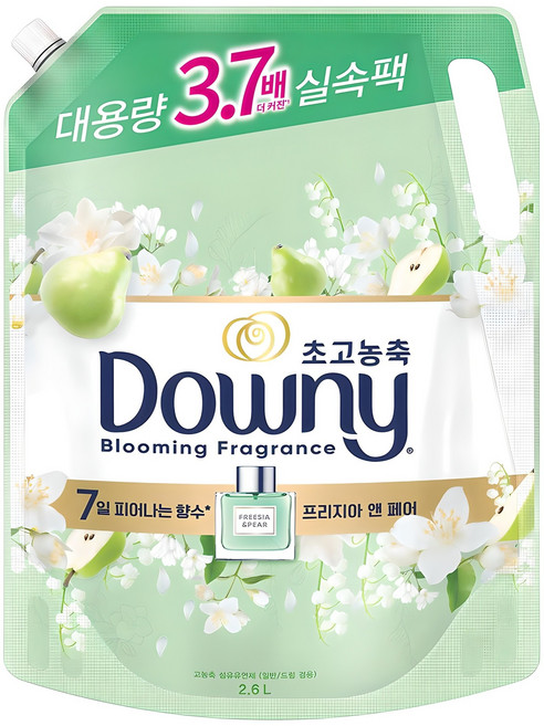 다우니 향수 초고농축 섬유유연제 프리지아 앤 페어 리필, 2.6L, 1개