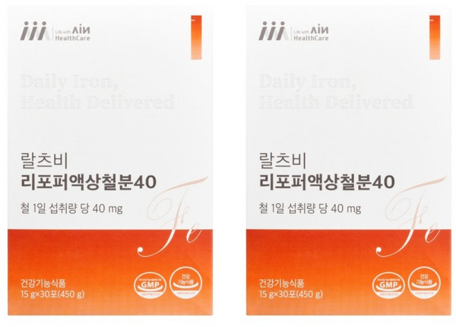 랄츠비 리포퍼액상철분40, 2개, 30회분